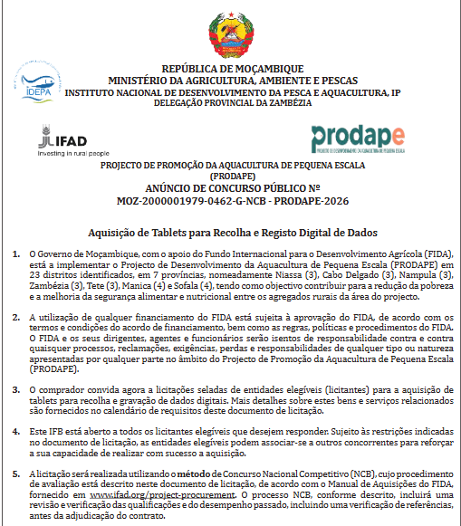 Tabletes Para Recolha e Registo Digital de Dados