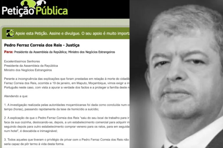 Portugueses lançam petição a exigir esclarecimentos sobre morte de Pedro Reis