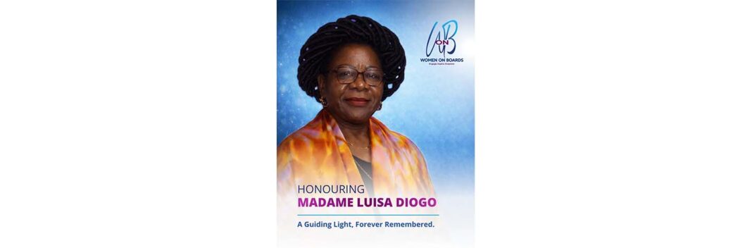 Women On Boards South Africa presta homenagem a Madame Luisa Diogo, antiga Primeira-Ministra de Moçambique