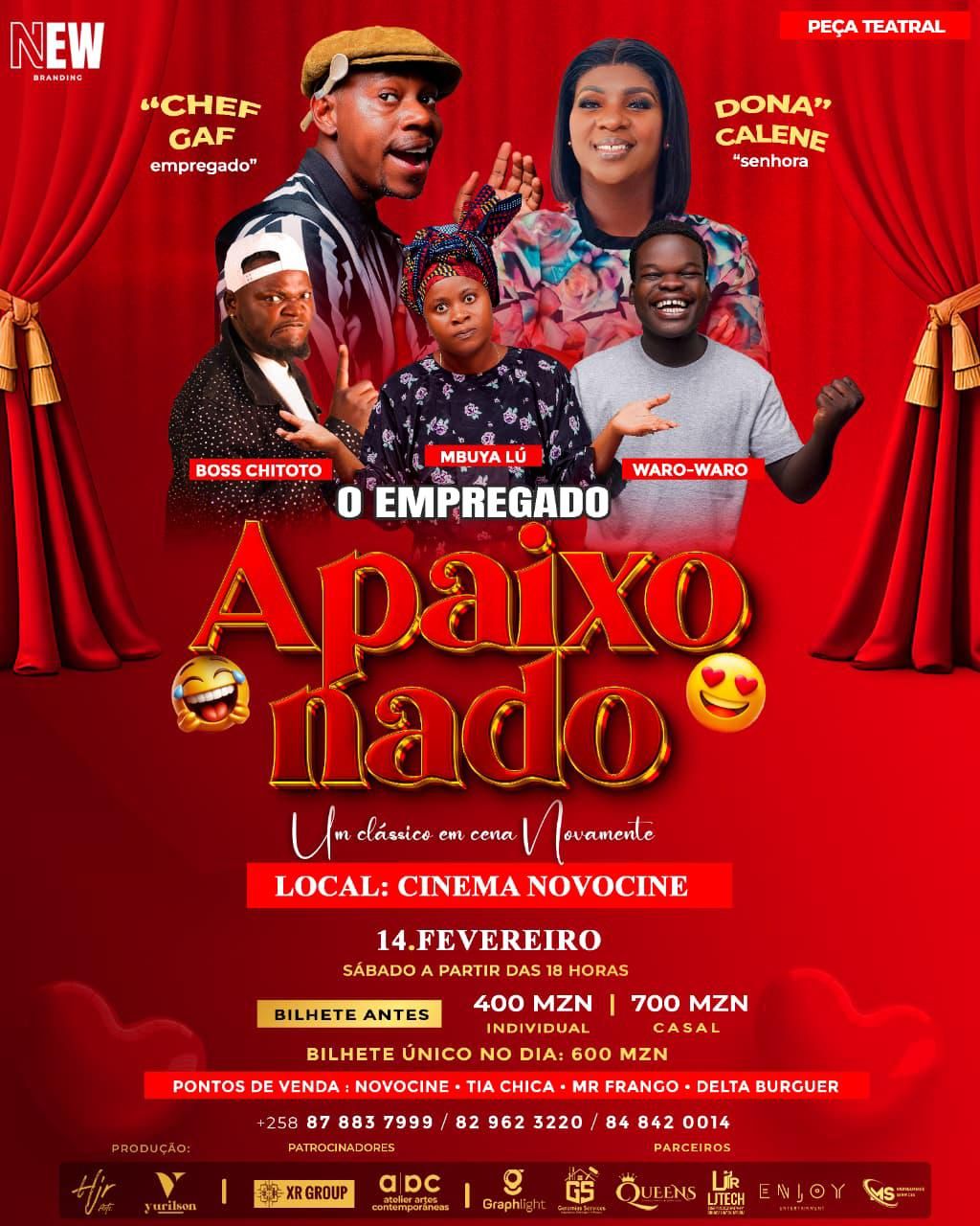 Beira: Peça “O Empregado Apaixonado” anima o Dia dos Namorados no Cinema Novocine