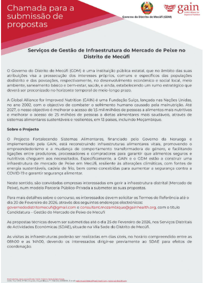 Gestão de Infra-Estrutura do Mercado de Peixe